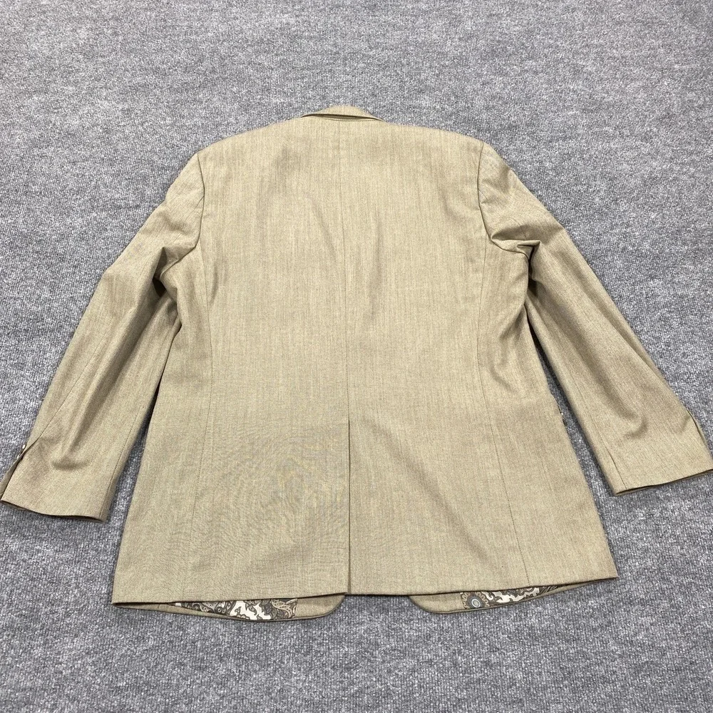 Chaps Blazer Mens 46 Long Beige‎ Poly Rayon Sport Coat Classic Dress Jacket